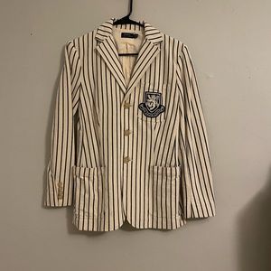 Polo Ralph Lauren Pinstripe Women’s Blazer Jacket w/ crest